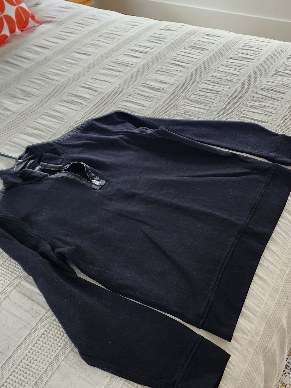 Hugo Boss Black Quarter-Zip Mock Collar Men's Sweater Size M - Picture 11 of 12